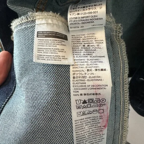 Levis Dark Wash Large Blue Denim Jacket  NWT - Picture 12 of 16